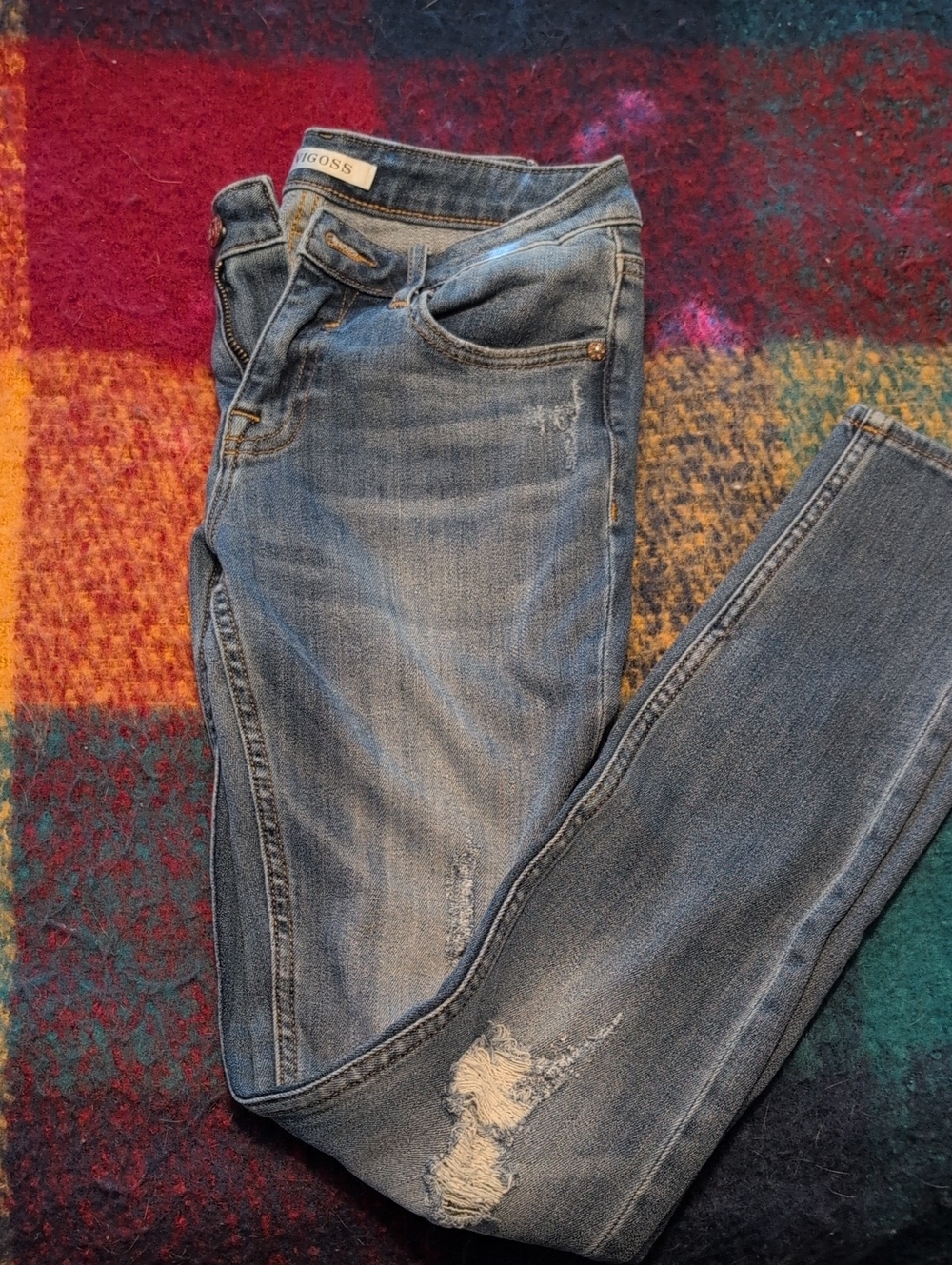 Vigoss Light Blue Skinny Distressed Jeans